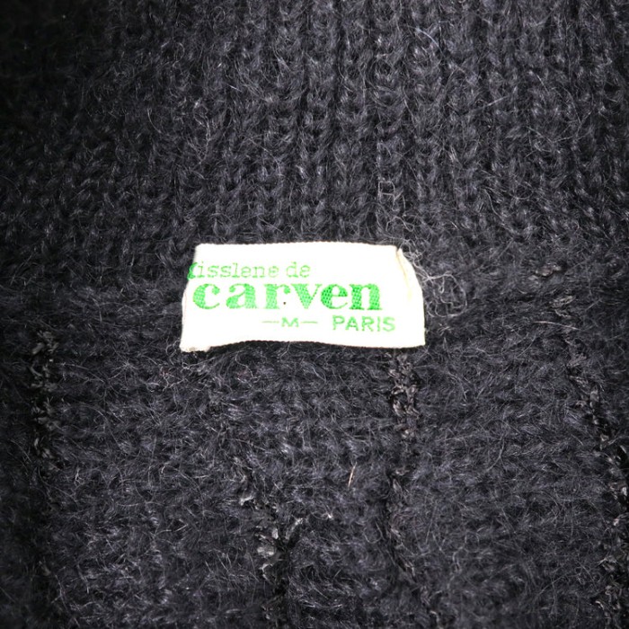 carven モヘアニット カーディガン ボレロ M ブラック ウール 80年代 日本製 | Vintage.City 빈티지숍, 빈티지 코디 정보