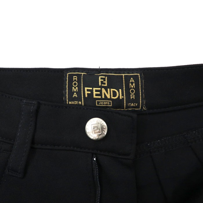 FENDI スリムスラックスパンツ 26 ブラック ポリエステル ストレッチ イタリア製 | Vintage.City 古着屋、古着コーデ情報を発信