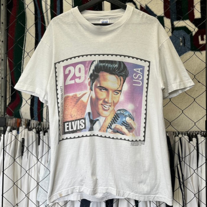 90s USA製 エルヴィスプレスリー 著名人系 半袖Tシャツ シングル