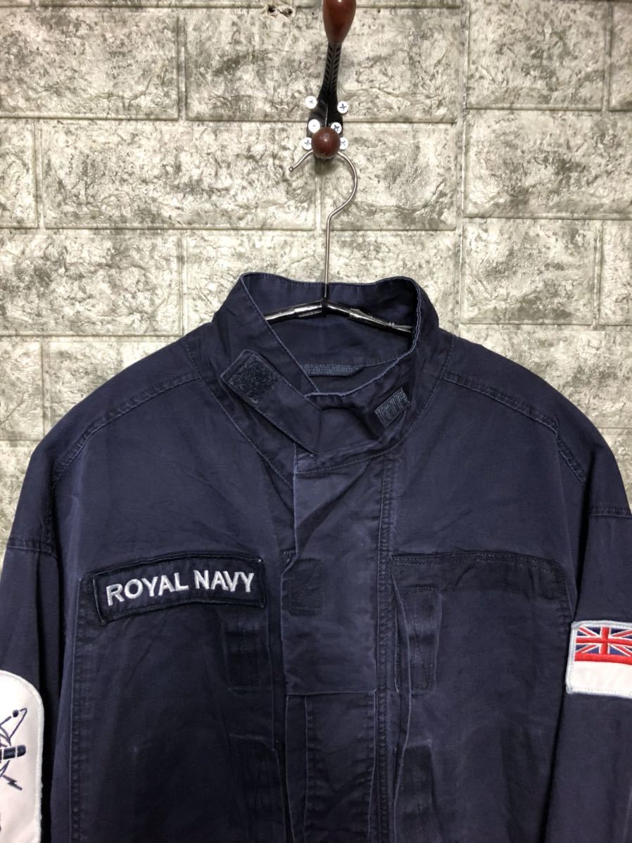英国 Royal Navy イギリス軍 コンバット ジップアップ シャツ