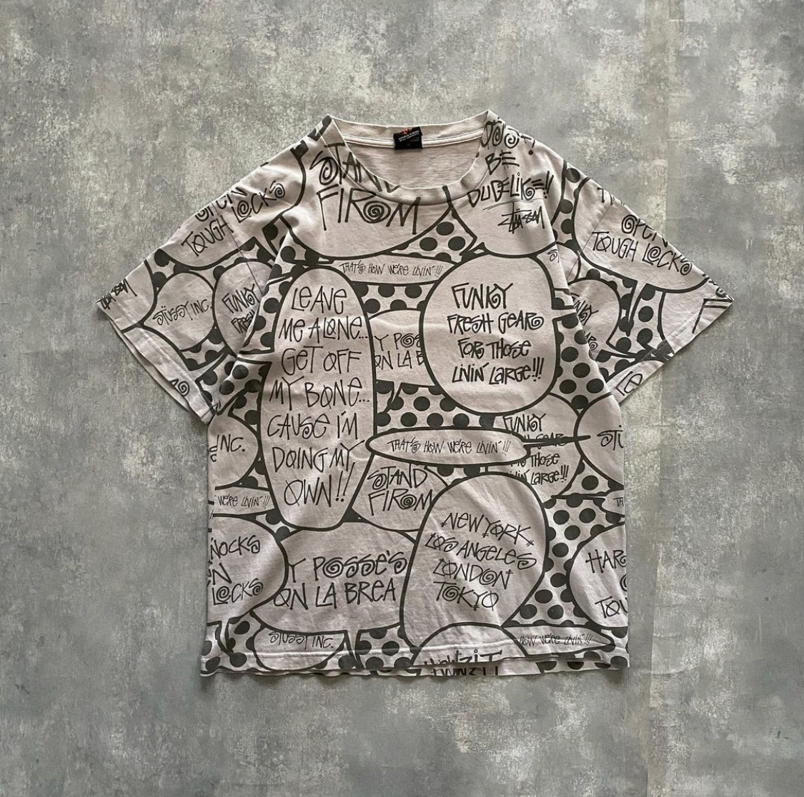00's ステューシー 吹き出しデザイン プリントロゴ Tシャツ | Vintage.City