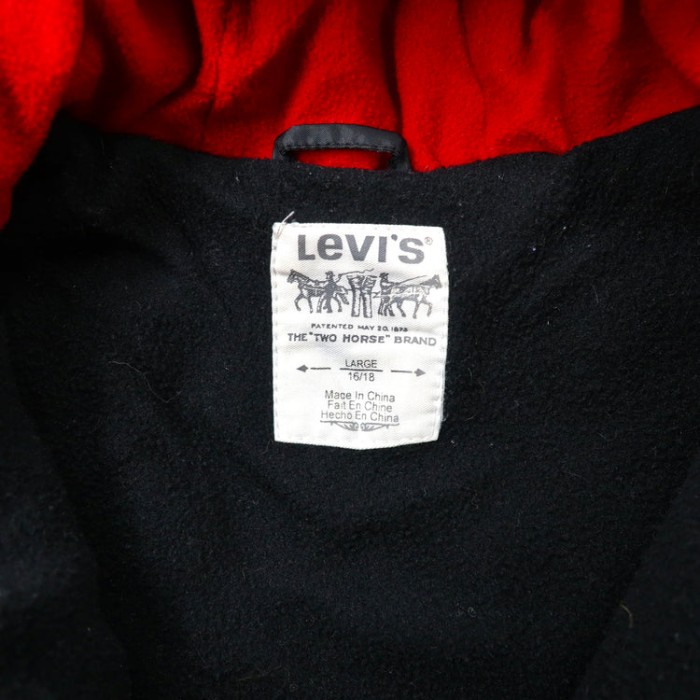 Levi's インサレーションジャケット XL ブラック レッド ナイロン フリースライナー ロゴ刺繍 REGULAR 309 | Vintage.City 빈티지숍, 빈티지 코디 정보