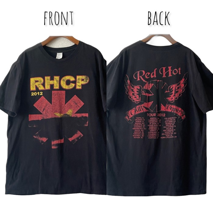 RHCP2012ツアーtバンドTシャツレッドホットチリペッパーズUS古着