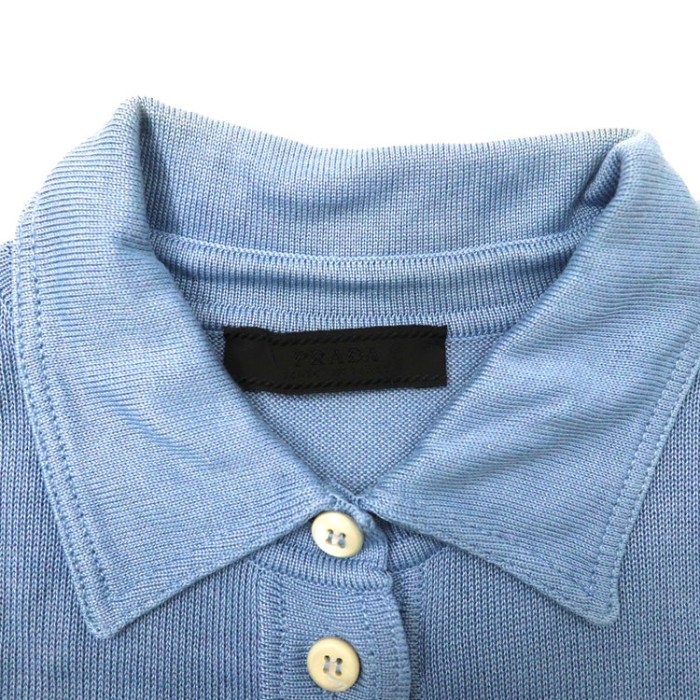 PRADA ニットシャツ セーター 42 ブルー イタリア製 コットン | Vintage.City 古着屋、古着コーデ情報を発信