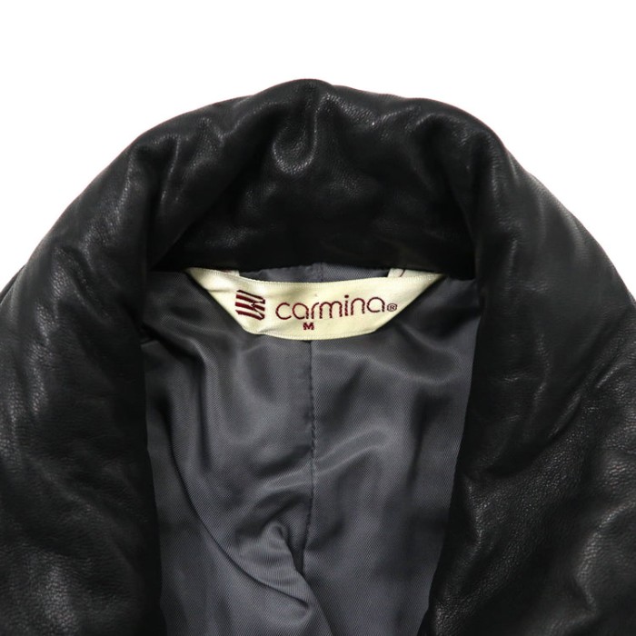 carmina レイヤード レザージャケット M ブラック 羊革 ラムレザー 