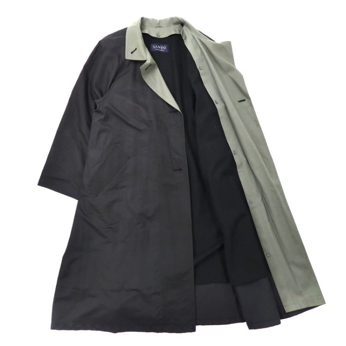SANYO Aラインコート 9AR ブラック コットン ライナー着脱式 90年代 日本製 | Vintage.City 古着屋、古着コーデ情報を発信