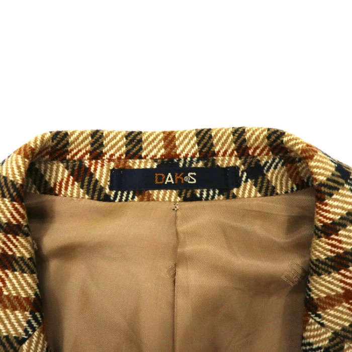 DAKS 2Bツイードジャケット セットアップ スカートスーツ 9AB2 ベージュ チェック ウール オールド 日本製 | Vintage.City 빈티지숍, 빈티지 코디 정보
