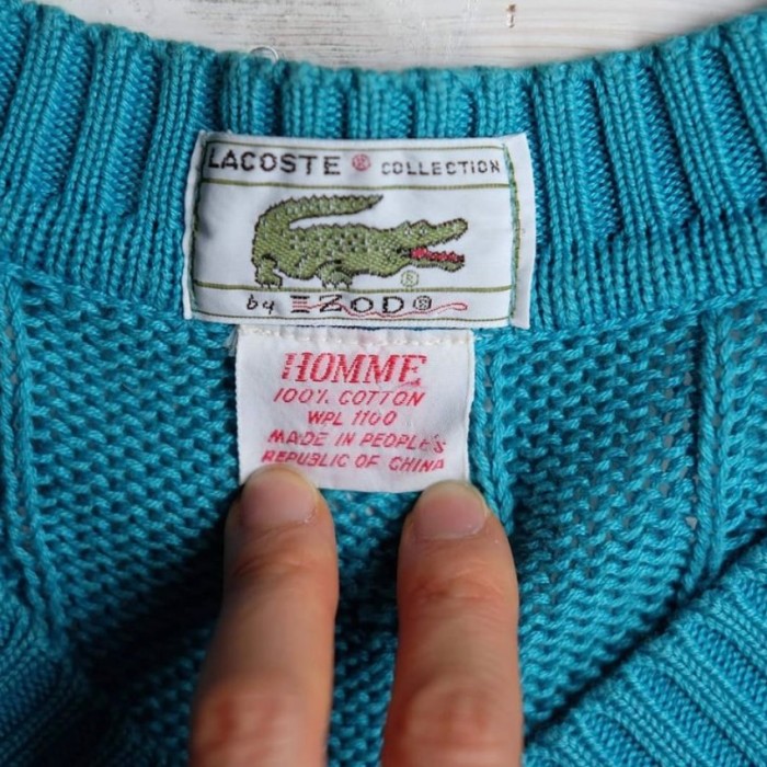 Izod Lacoste70～80sコットンチルデンセーター | Vintage.City 빈티지숍, 빈티지 코디 정보