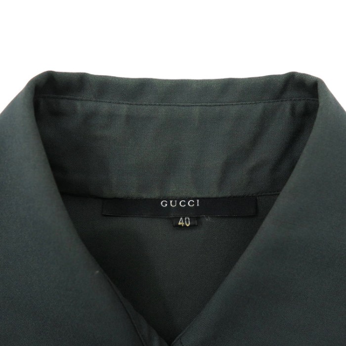 GUCCI ドレスシャツ 40 グレー ウール カシミヤ混 ストレッチ 0209 / VG707 イタリア製 | Vintage.City 古着屋、古着コーデ情報を発信