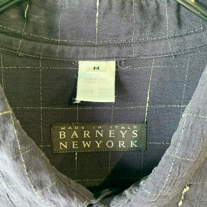 BARNEYS NEW YORK Italy コットン チェックシャツ | Vintage.City 빈티지숍, 빈티지 코디 정보
