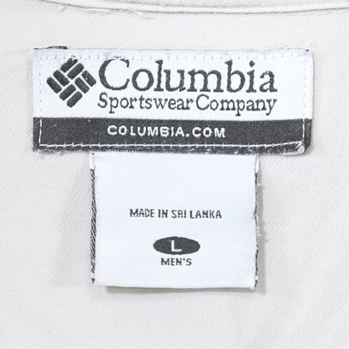 コロンビア アウトドア コットンシャツ BDシャツ 長袖シャツ 無地 ライトグレー Columbia メンズL 古着 大きいサイズ @CA0918 | Vintage.City 古着屋、古着コーデ情報を発信