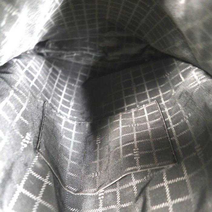DAKS トートバッグ グレー チェック ナイロン レザー切り替え 日本製 | Vintage.City 古着屋、古着コーデ情報を発信