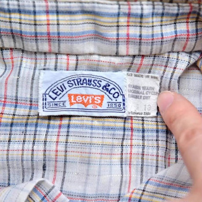 Levi's80sコットンポリL/SシャツMade In USA | Vintage.City 빈티지숍, 빈티지 코디 정보