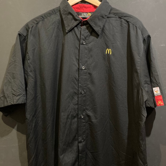 マクドナルド 半袖シャツ 企業 ワークシャツ ワンポイント XL