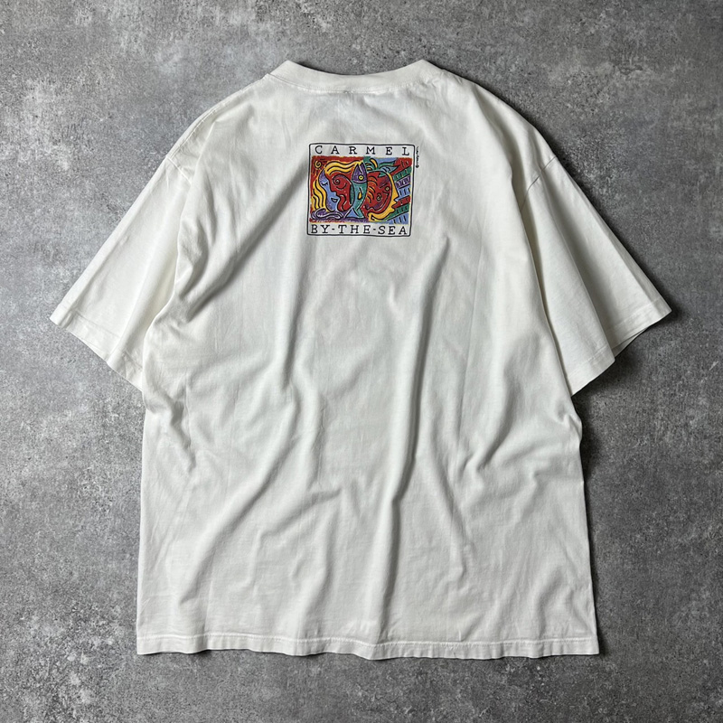 80s USA製 Crazy Shirt アート プリント 半袖 Tシャツ L / 80年代 ...