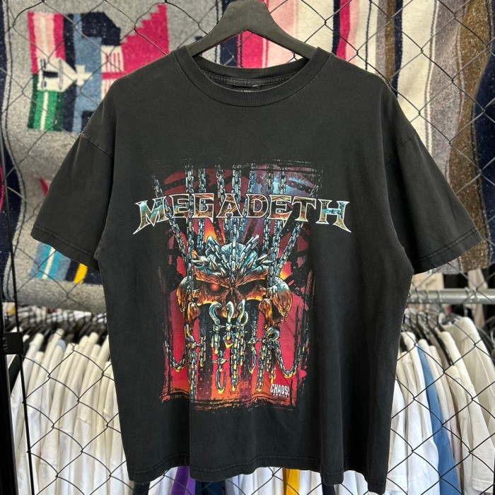 90s MEGADETH バンドTシャツ ヘヴィメタル ツアーT スカル プリント L ...megadeth 12300円