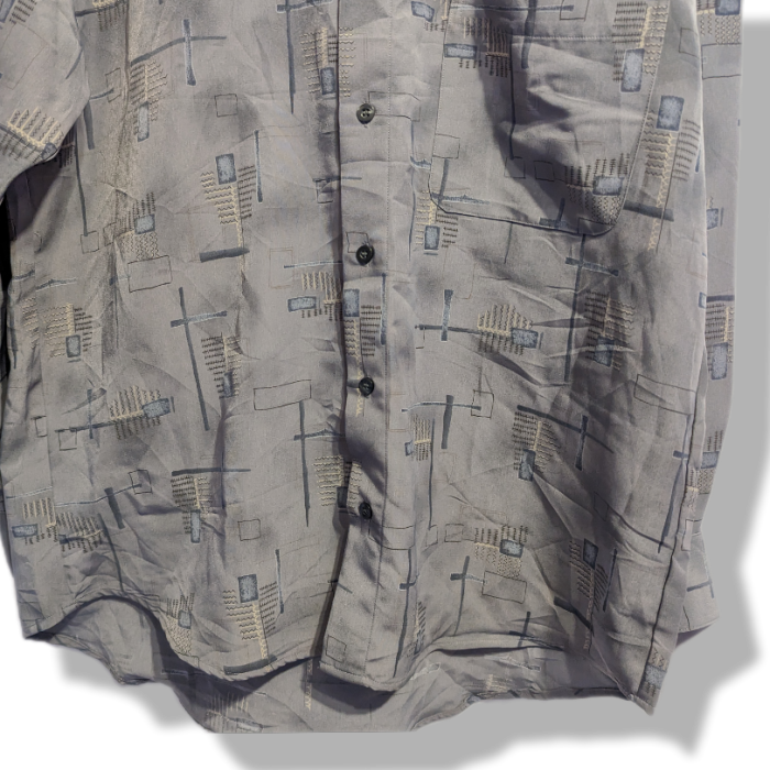 2010年代PAO CLUB。幾何学模様の長袖アートシャツ。 | Vintage.City 古着屋、古着コーデ情報を発信