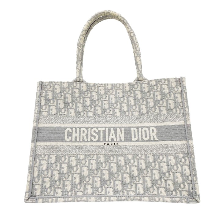 Christian Dior クリスチャンディオール オブリーク ブックトート ミディアム バッグ キャンバス グレー | Vintage.City 빈티지숍, 빈티지 코디 정보