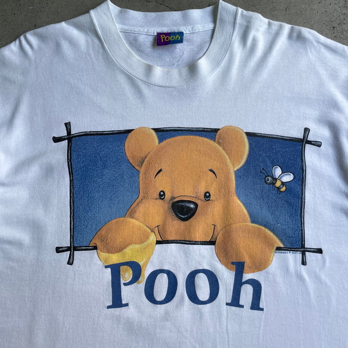 90年代 ディズニー POOH プーさん キャラクター プリント Tシャツ