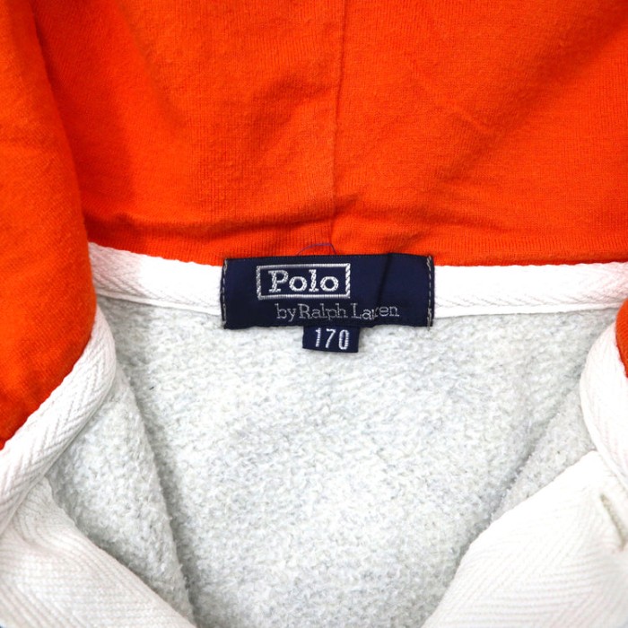 Polo by Ralph Lauren ハーフボタンパーカー 170 グレー コットン 裏起毛 スモールポニー刺繍 | Vintage.City 古着屋、古着コーデ情報を発信