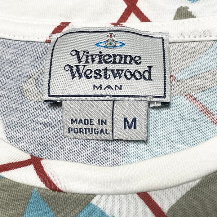 MADE IN PORTUGAL製 Vivienne Westwood MAN アーガイル柄半袖Tシャツ ホワイト Mサイズ | Vintage.City 古着屋、古着コーデ情報を発信