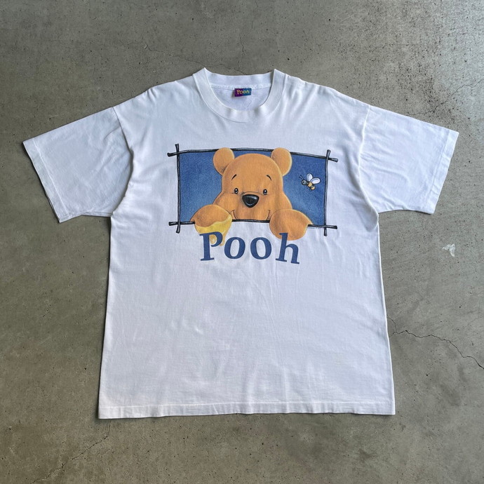 90年代 ディズニー POOH プーさん キャラクター プリント Tシャツ