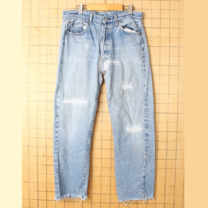 70s USA製 Levis 501 66後期 リーバイス デニムパンツ ジーンズ ブルー