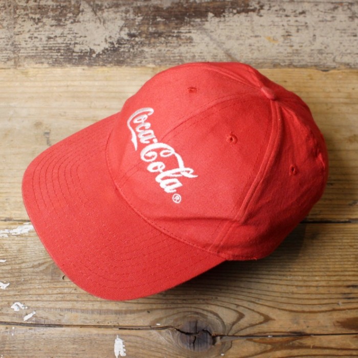 USA Coca-Cola コカコーラ キャップ 帽子 レッド 赤 フリーサイズ 刺繍