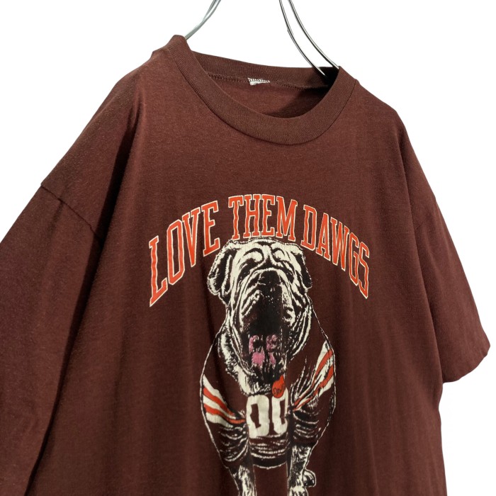 80s LOVE THEM DAWGS/CLEVELAND BROWNS. T-SHIRT | Vintage.City ヴィンテージ 古着