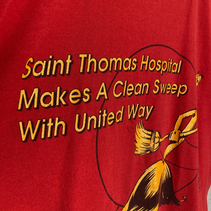 80-90s Saint Thomas Hospital Makes A Clean Sweep With United Way T-SHIRT | Vintage.City ヴィンテージ 古着
