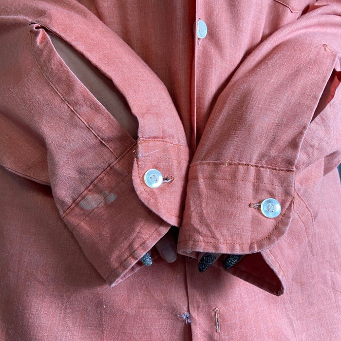 60年代頃 無地 開襟 オープンカラーシャツ ボックスシャツ メンズM 15-15 1/2 | Vintage.City ヴィンテージ 古着