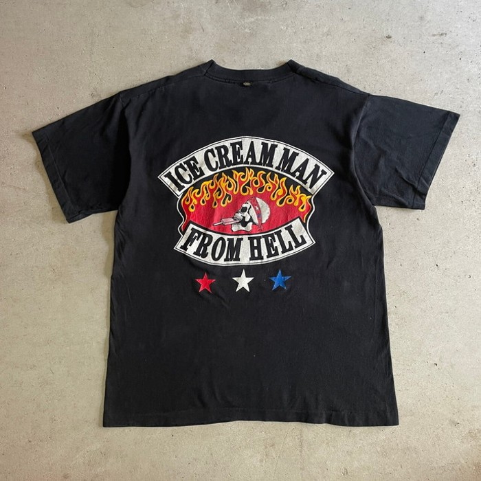 90年代 ICE CREAM MAN FROM HELL バイクチーム ロゴプリント Tシャツ メンズL相当 | Vintage.City ヴィンテージ 古着