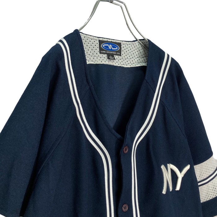 90s NY S/S mesh baseball shirt | Vintage.City ヴィンテージ 古着