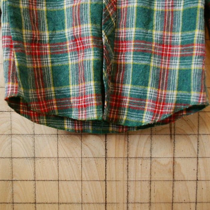 【Wrangler】80'sUSA(アメリカ)製古着グリーン(緑)×レッド(赤)チェックシャツ|sy-l-199 | Vintage.City ヴィンテージ 古着