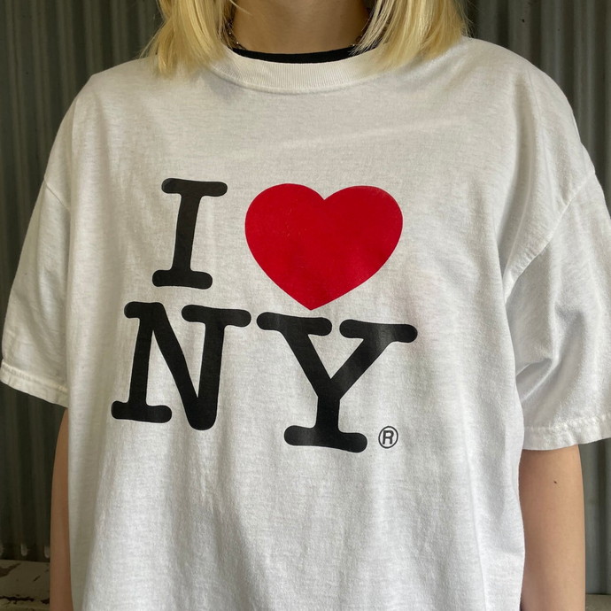 I LOVE NY スーベニア プリント Tシャツ メンズL | Vintage.City