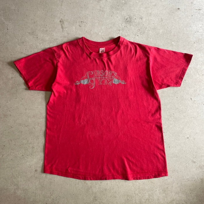 80年代 トリコタグ Champion チャンピオン GIBSON'S GYM ラバープリント Tシャツ メンズXL | Vintage.City ヴィンテージ 古着