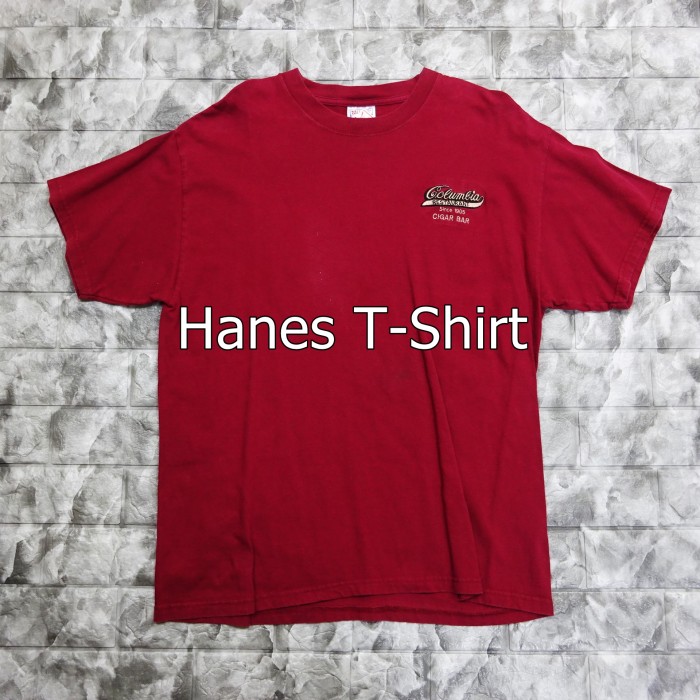 ヘインズ Tシャツ L レッド 刺繍ロゴ 半袖 コロンビア 赤 丸首 プルオーバ 7898 | Vintage.City ヴィンテージ 古着
