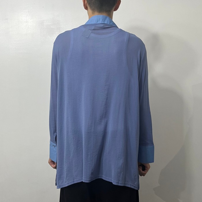 Old Switching Sheer Design L/S Shirt | Vintage.City ヴィンテージ 古着