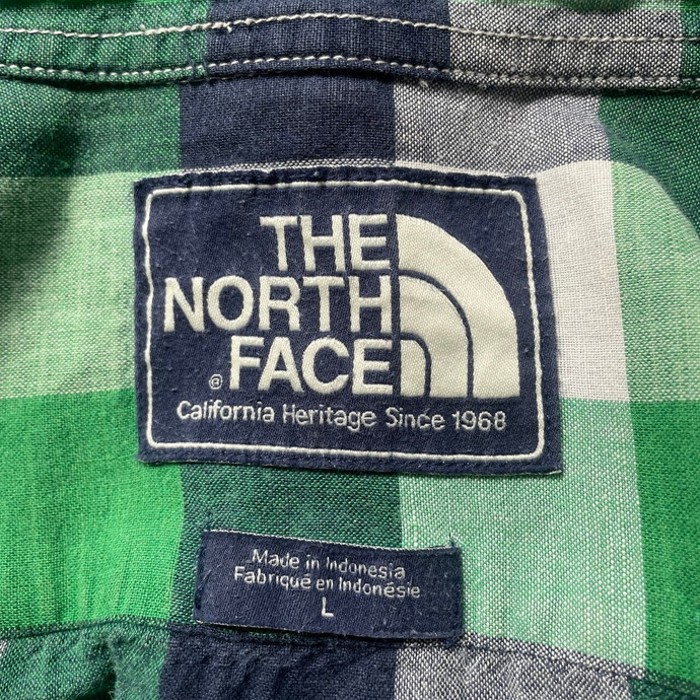 THE NORTH FACE  ザ ノースフェイス チェック柄 リネン混 半袖シャツ メンズL | Vintage.City ヴィンテージ 古着