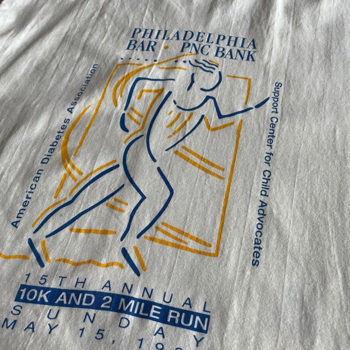 90年代 PHILADELPHIA BAR・PNC BANK 企業ロゴ マラソン アート プリントTシャツ メンズM | Vintage.City ヴィンテージ 古着