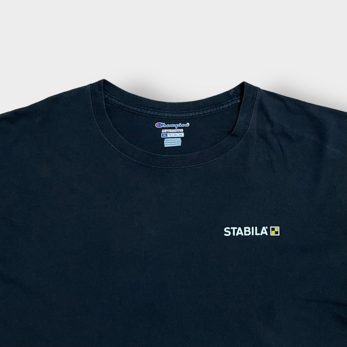 【Champion】STABILA ロンT 水平器 メーカー 企業系 ロングTシャツ 長袖Tシャツ ワンポイントロゴ 袖プリント チャンピオン X-LARGE ビッグサイズ 古着 | Vintage.City ヴィンテージ 古着