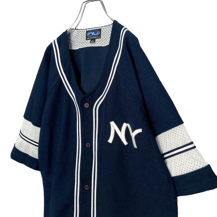 90s NY S/S mesh baseball shirt | Vintage.City ヴィンテージ 古着