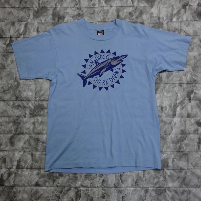 90s スクリーンスターズ Tシャツ L ライトブルー USA製 サメ 胸プリ 7897 | Vintage.City ヴィンテージ 古着