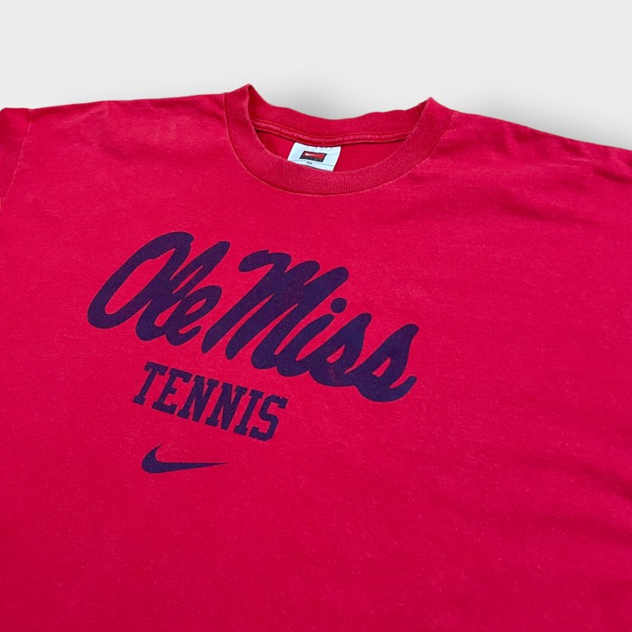 【NIKE】テニス TENNIS ロンT ロングTシャツ 長袖Tシャツ ロゴ プリント USA素材 X-LARGE ビッグサイズ 赤 ナイキ US古着 | Vintage.City ヴィンテージ 古着