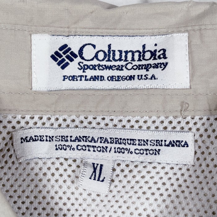 【FSH07】XLsize PFG Colombia Fishing shirt コロンビア　フィッシングシャツ　長袖シャツ　無地 | Vintage.City 古着屋、古着コーデ情報を発信