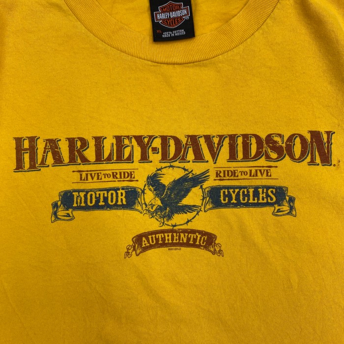 ハーレーダビッドソン HarleyDavidson Tシャツ イエローオレンジ | Vintage.City 古着屋、古着コーデ情報を発信