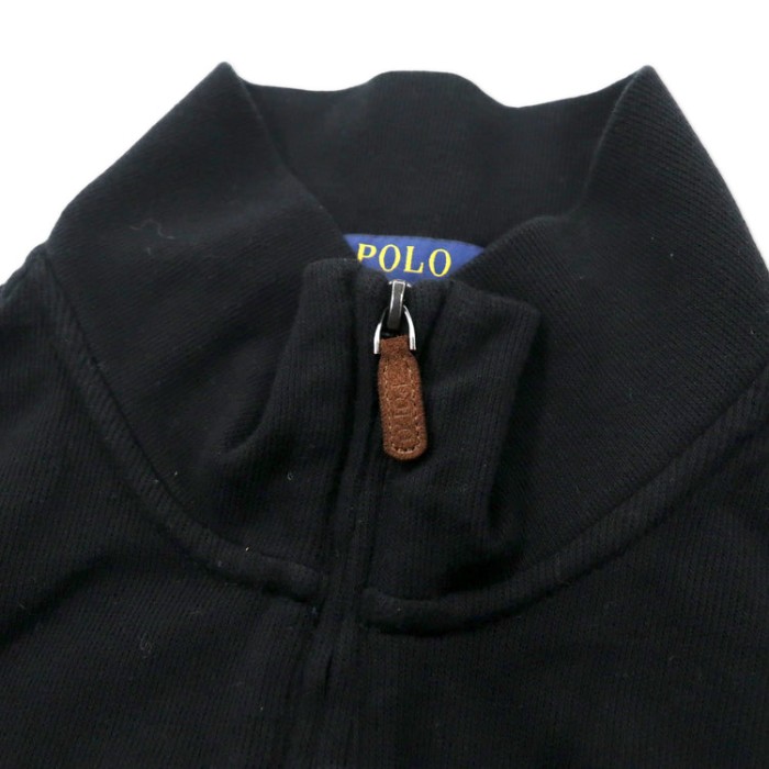 POLO RALPH LAUREN ハーフジップ スウェットシャツ XXL ブラック コットン ESTATE RIB スモールポニー刺繍 | Vintage.City 古着屋、古着コーデ情報を発信