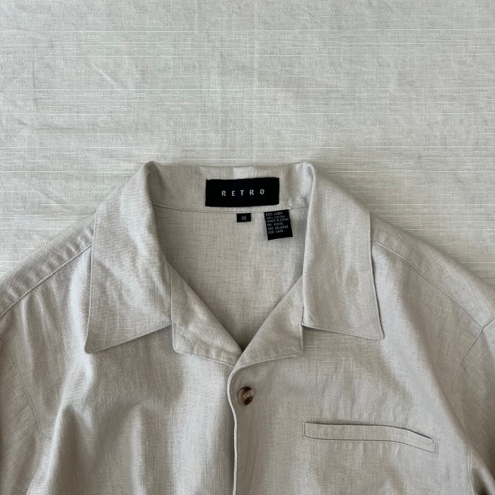 コットンリネン半袖シャツ  オープンカラーシャツ fcl-176 | Vintage.City 古着屋、古着コーデ情報を発信
