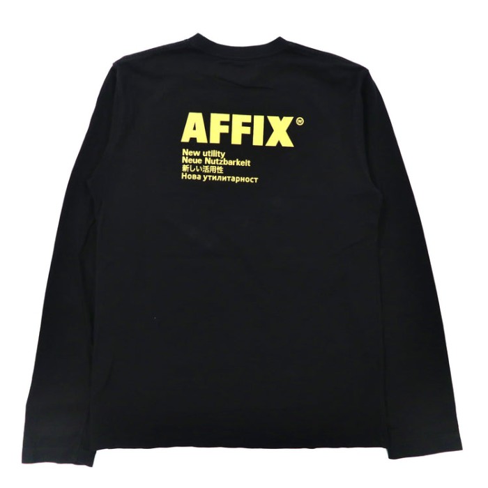 AFFIX WORKS ( AFFXWRKS ) ロングスリーブTシャツ M ブラック コットン プリント ポルトガル製 | Vintage.City ヴィンテージ 古着