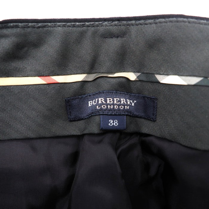 BURBERRY スラックスパンツ 38 ネイビー ストライプ ウール FQ336-670-28 日本製 | Vintage.City ヴィンテージ 古着